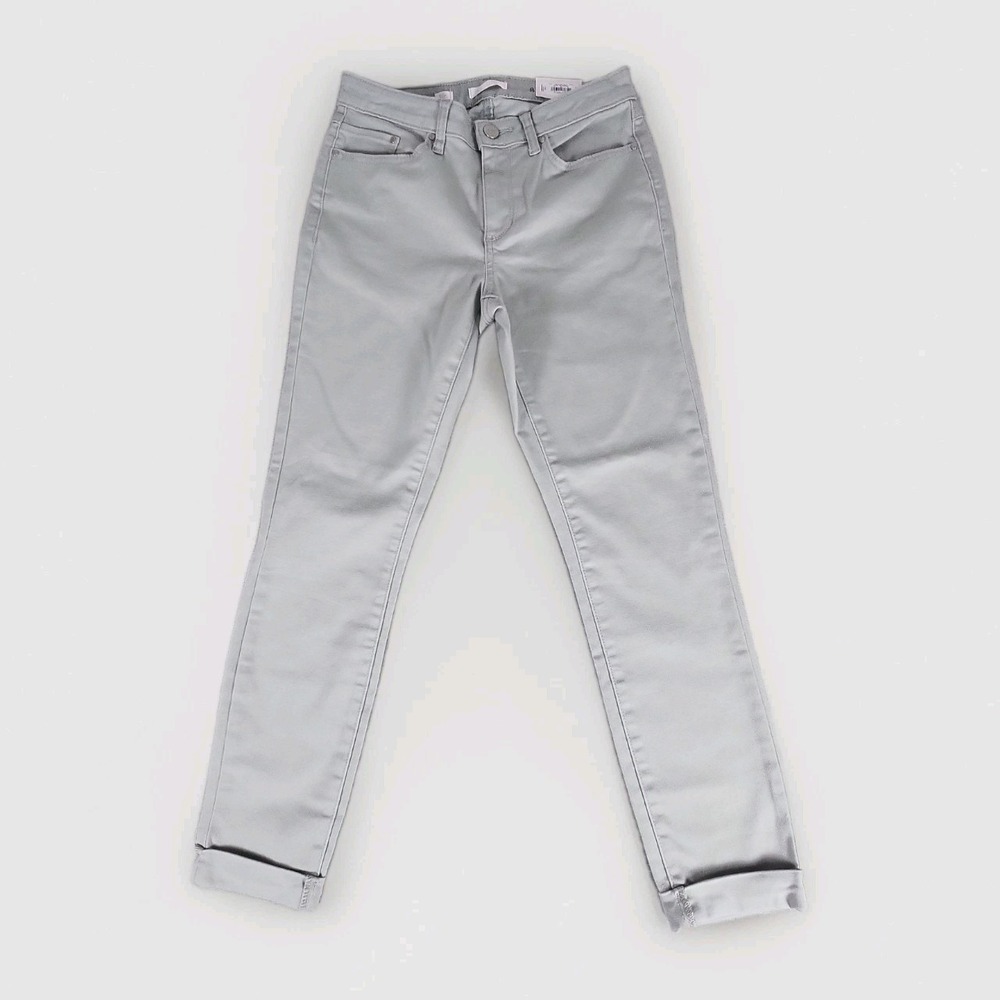 NWT LC Lauren Conrad Cuffed Skinny Ankle Pants Dove Gray Womens 8 Stretch Boho